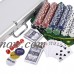 Costway New 500 Chips Poker Dice Chip Set Texas Hold'em Cards W/ Silver Aluminum Case   